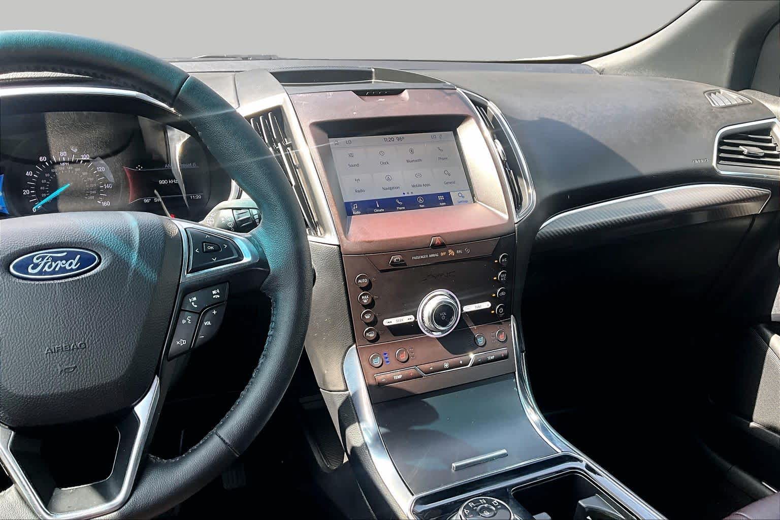 2020 Ford Edge Titanium Star White Metallic Tri-Coat at Tomball Ford