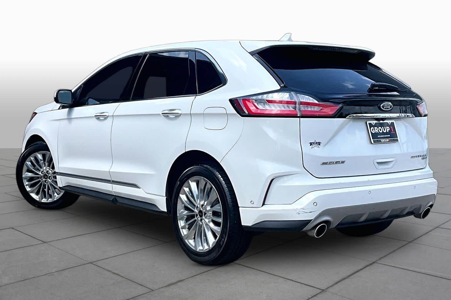 2020 Ford Edge Titanium Star White Metallic Tri-Coat at Tomball Ford
