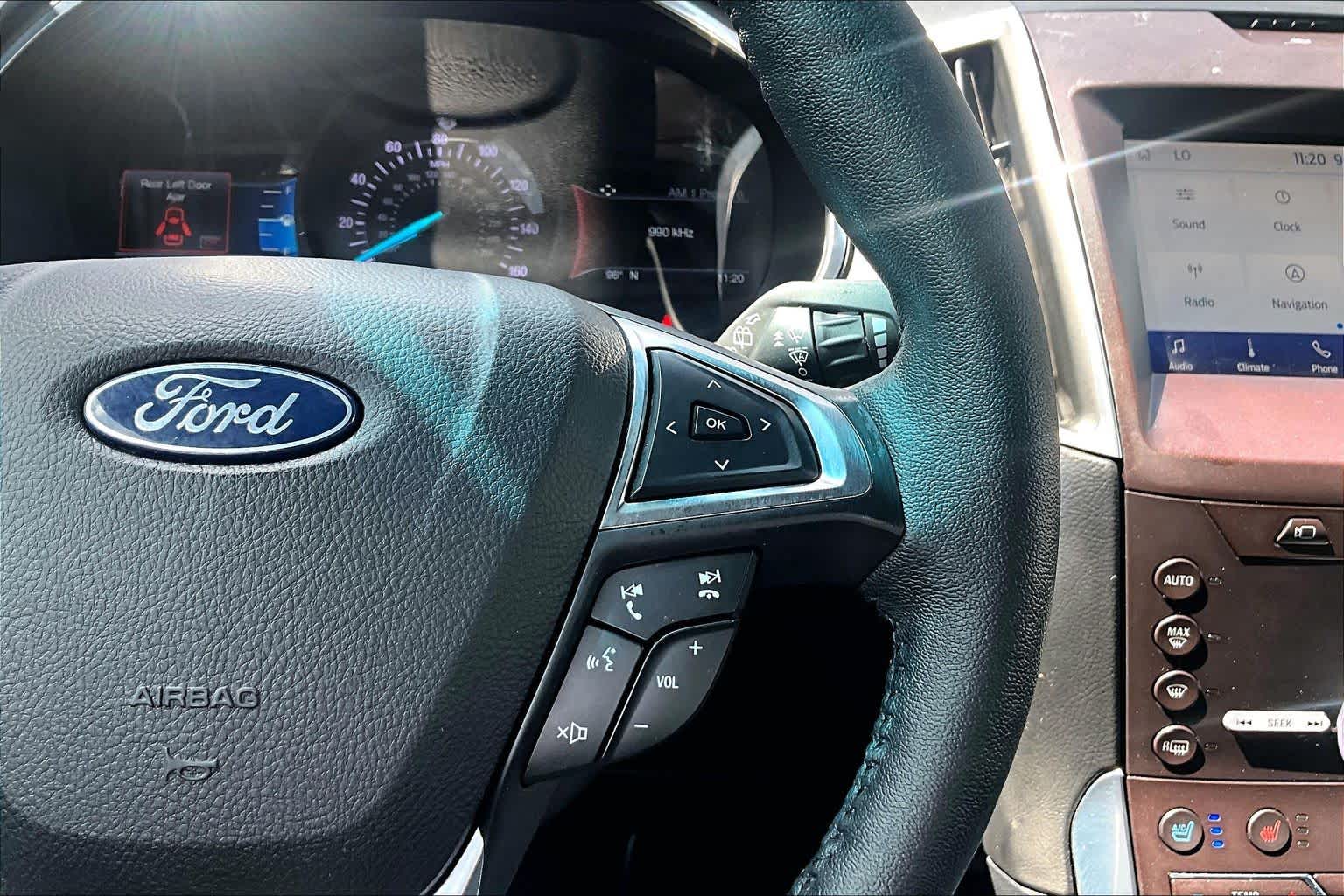 2020 Ford Edge Titanium Star White Metallic Tri-Coat at Tomball Ford