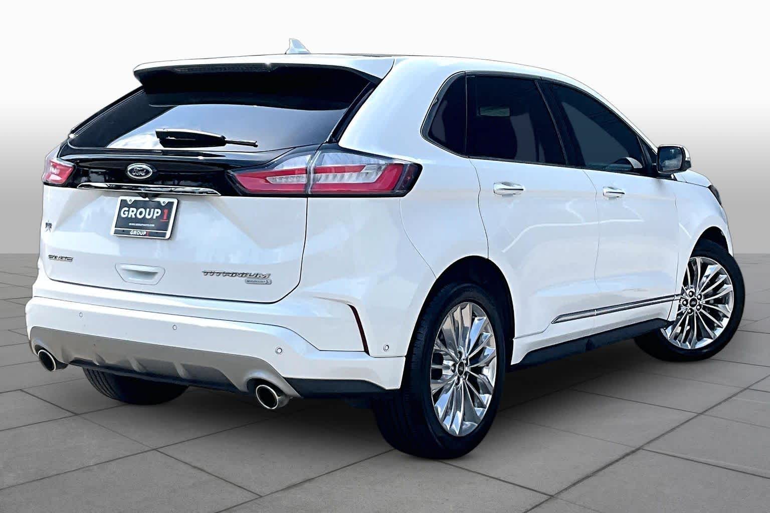 2020 Ford Edge Titanium Star White Metallic Tri-Coat at Tomball Ford