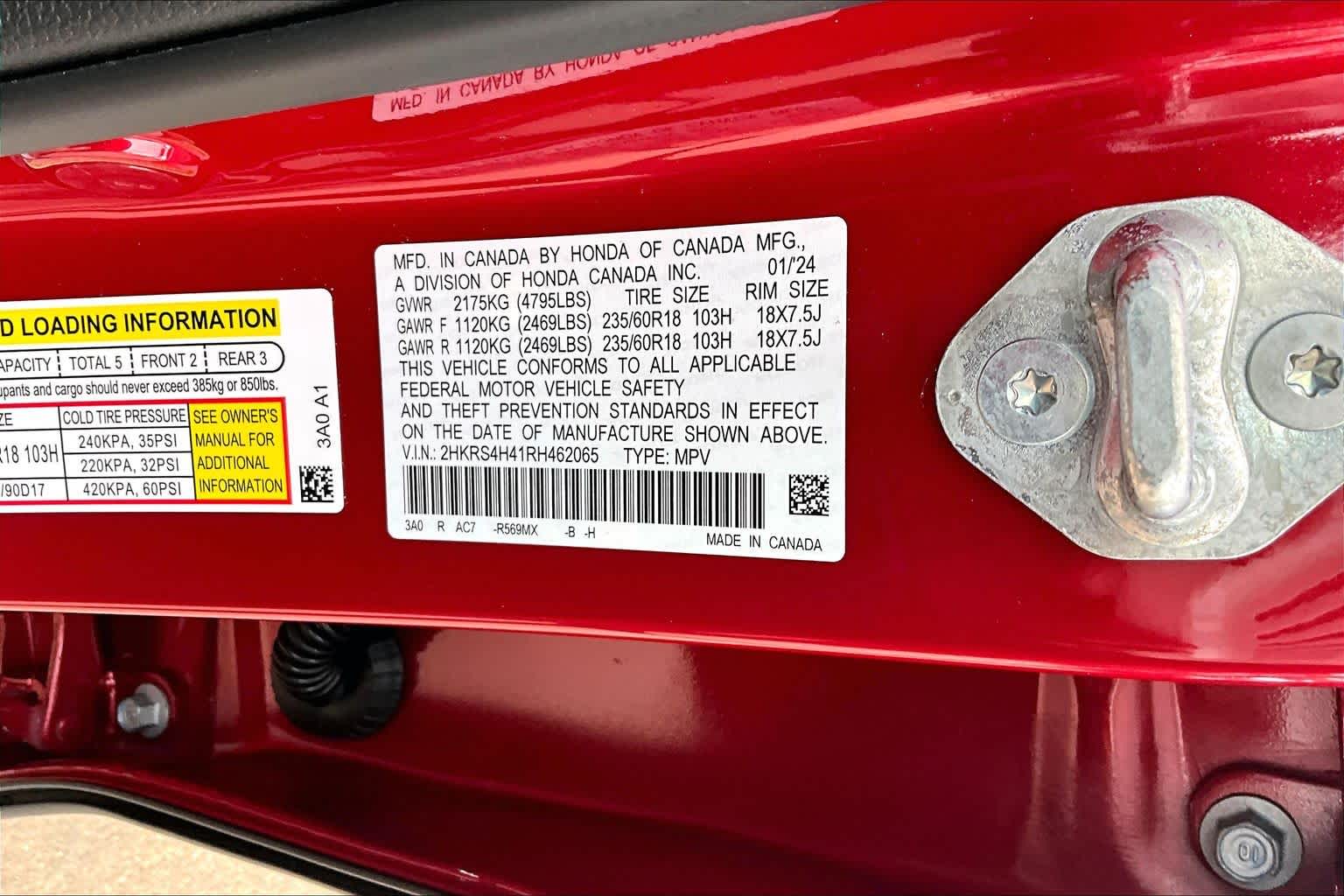 2024 Honda CR-V EX Radiant Red Metallic at Honda of Clear Lake