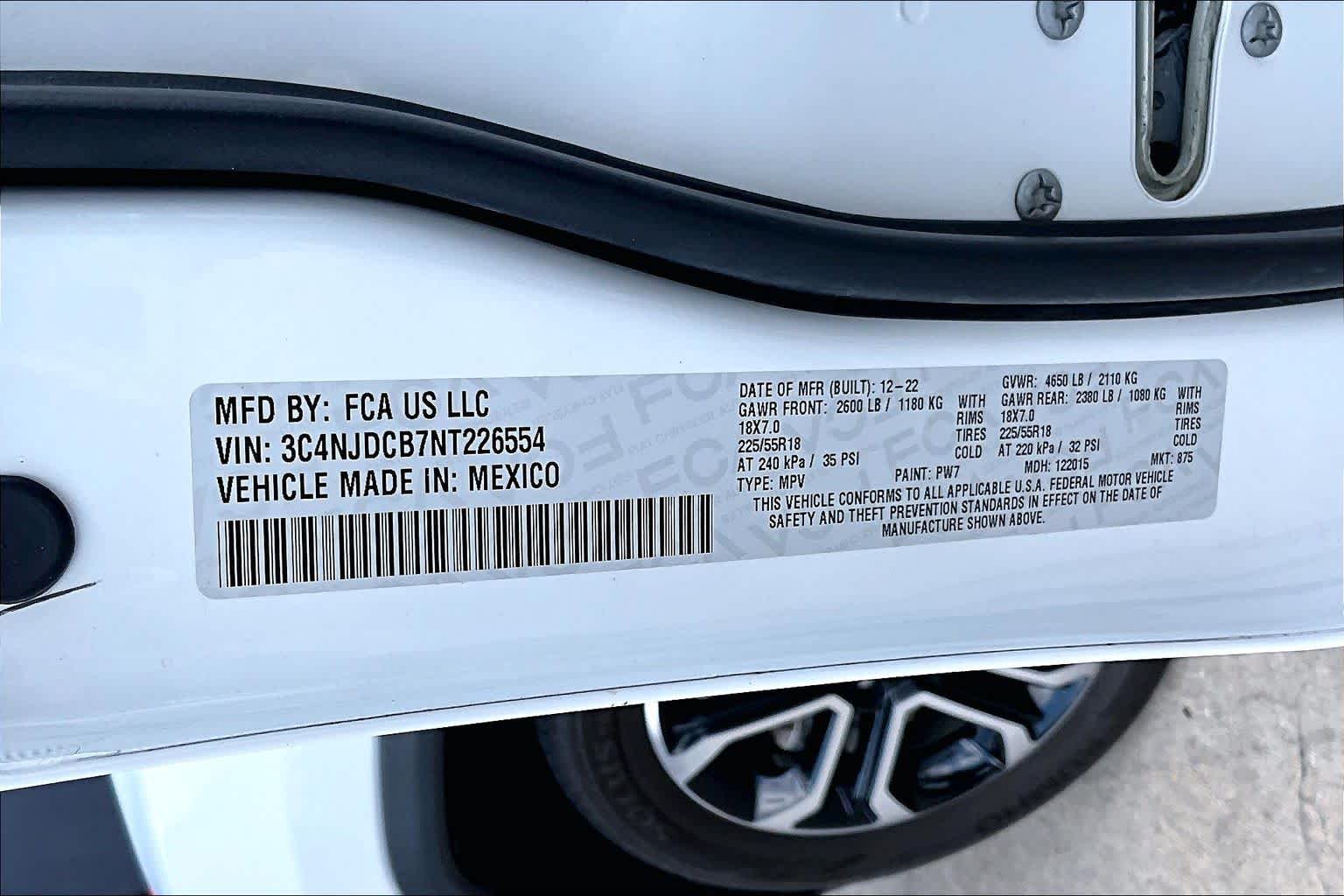 2022 Jeep Compass Limited Bright White Clearcoat at Tomball Chrysler Dodge Jeep Ram