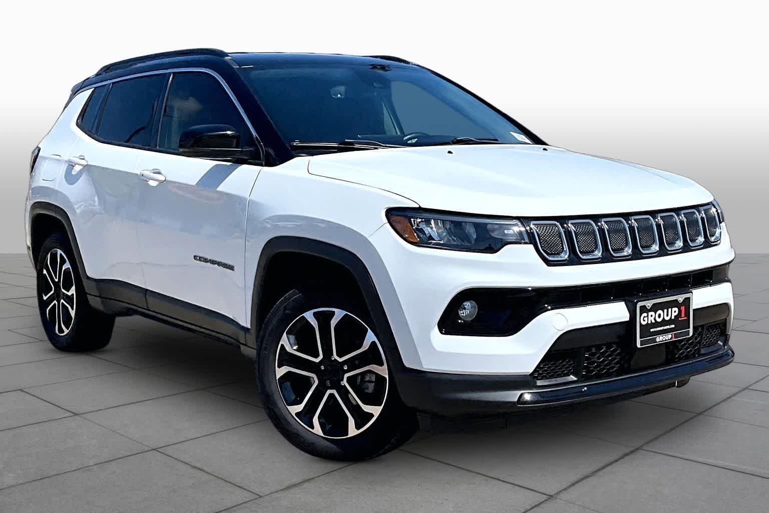 2022 Jeep Compass Limited Bright White Clearcoat at Tomball Chrysler Dodge Jeep Ram