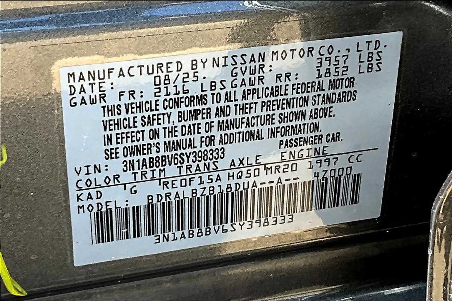 2025 Nissan Sentra S Gun Metallic at Sterling McCall Nissan