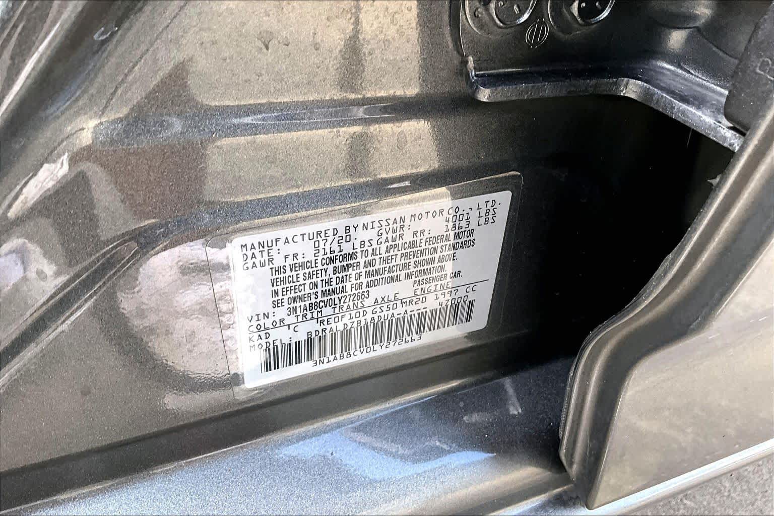 2020 Nissan Sentra SV Gun Metallic at HGreg Houston