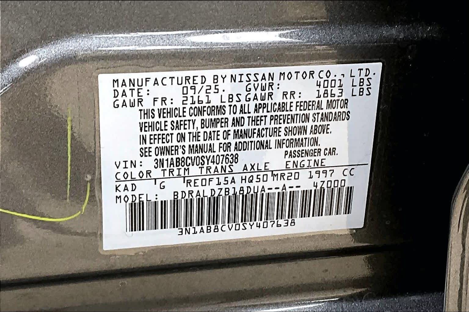 2025 Nissan Sentra SV Gun Metallic at Sterling McCall Nissan