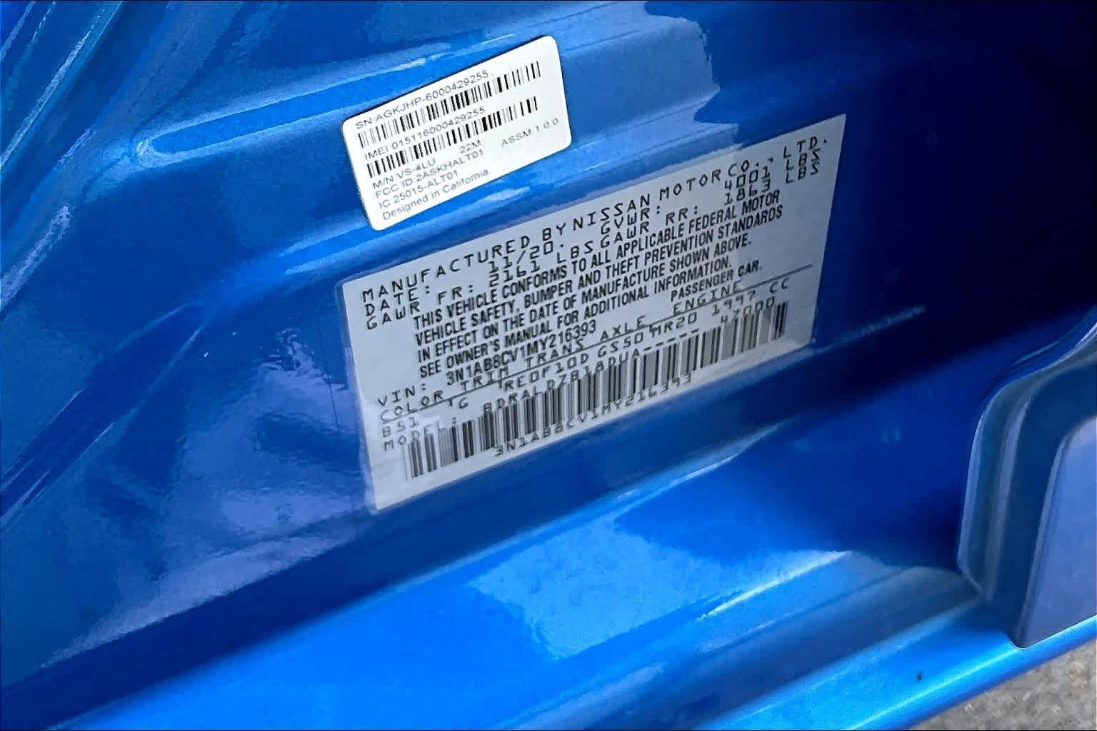 2021 Nissan Sentra SV Electric Blue Metallic at HGreg Houston