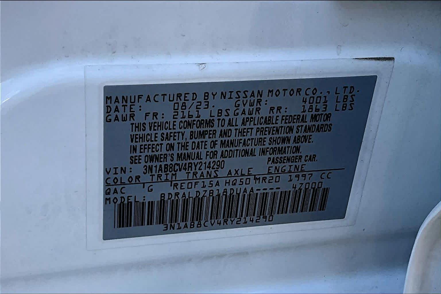 2024 Nissan Sentra SV Aspen White Tricoat at AutoNation Chrysler Jeep Dodge Ram Spring