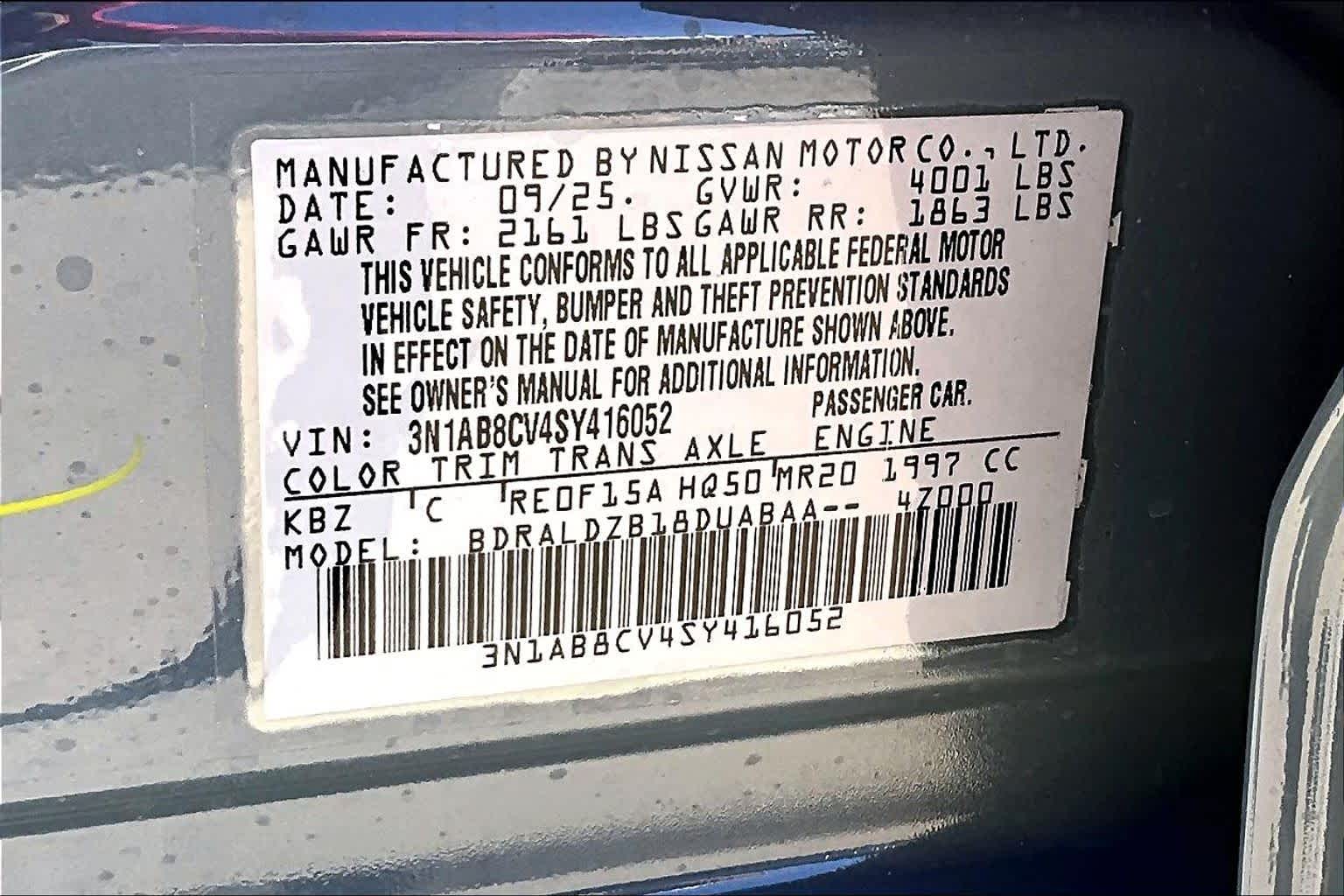 2025 Nissan Sentra SV Atlantic Gray Metallic at Sterling McCall Nissan