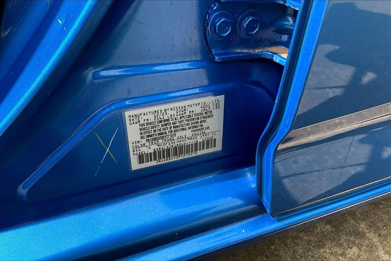 2024 Nissan Sentra SV Electric Blue Metallic at AutoNation Chrysler Jeep Dodge Ram Spring