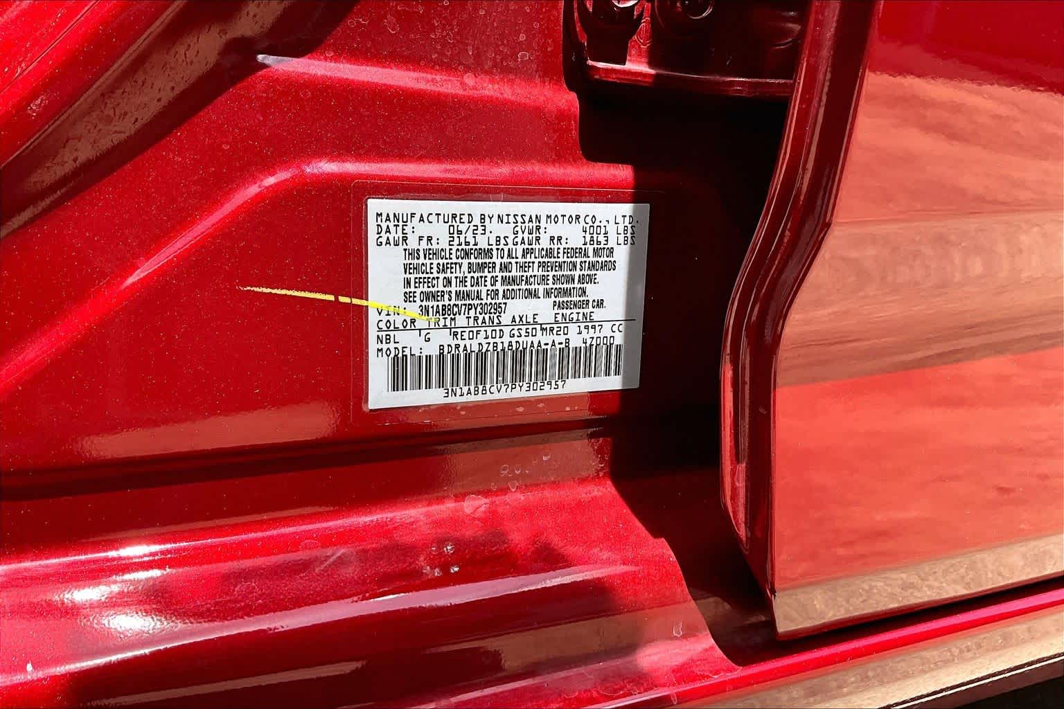 2023 Nissan Sentra SV Scarlet Ember Tintcoat at HGreg Houston