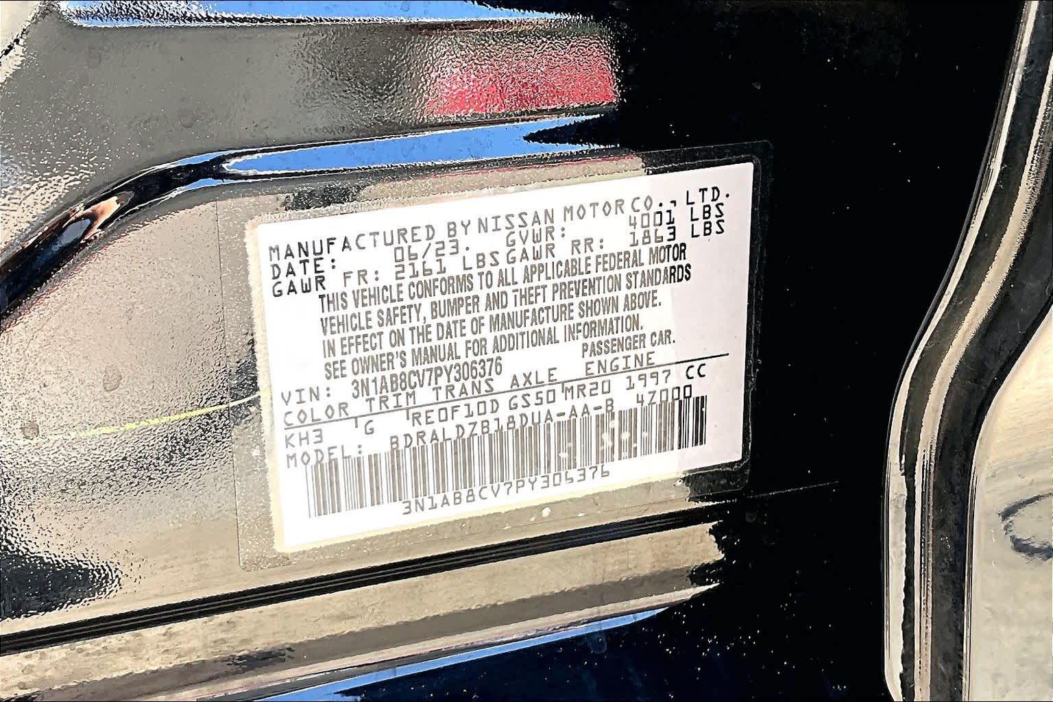 2023 Nissan Sentra SV Super Black at HGreg Houston