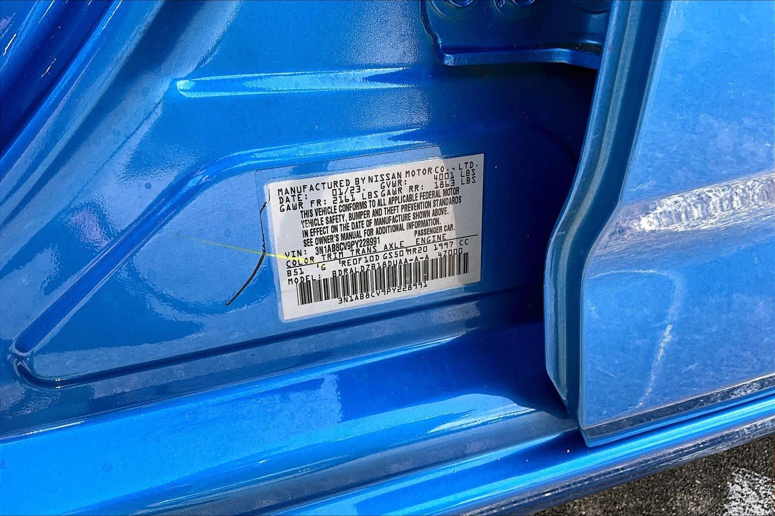 2023 Nissan Sentra SV Electric Blue Metallic at HGreg Houston