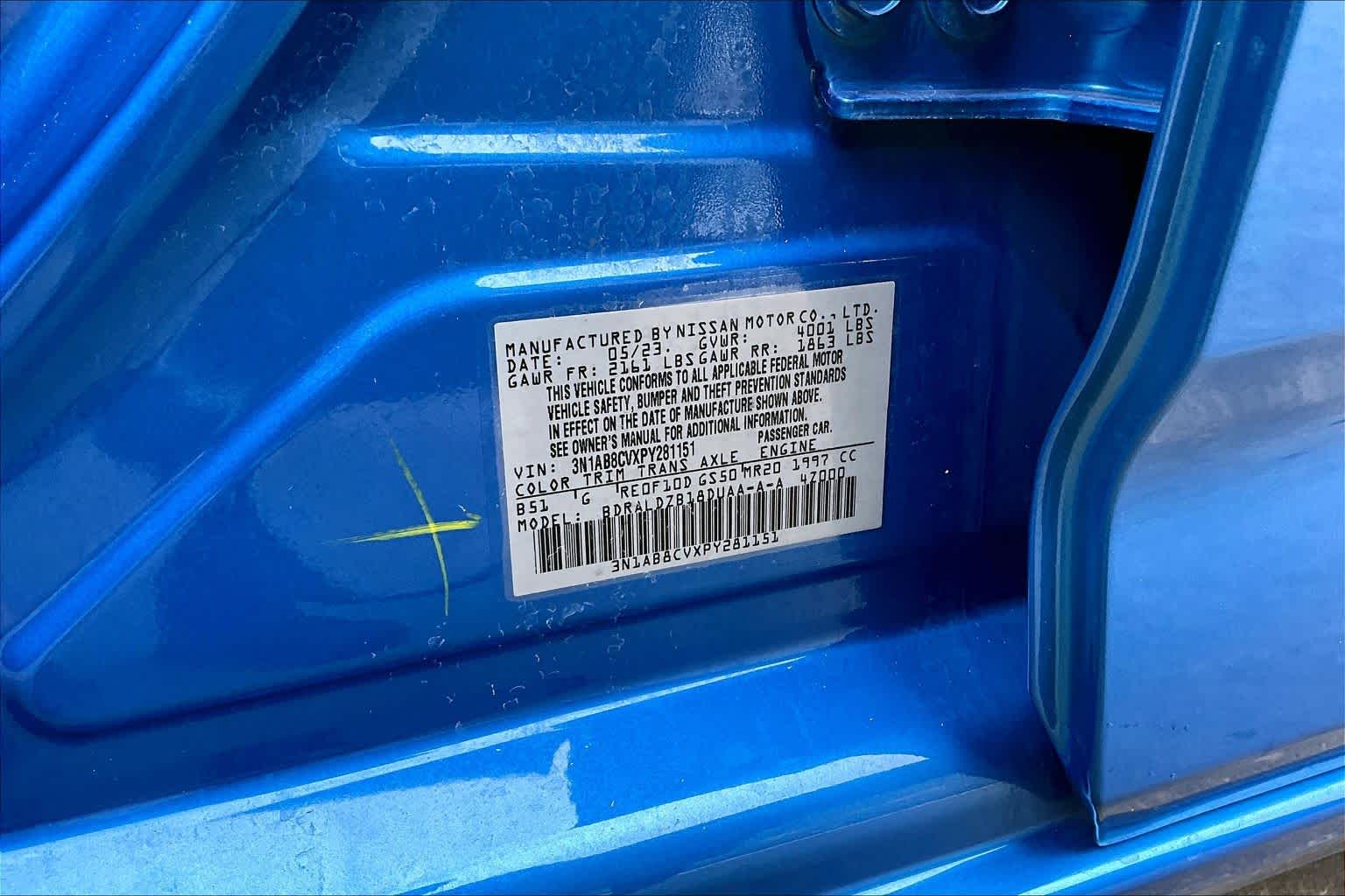 2023 Nissan Sentra SV Electric Blue Metallic at Sterling McCall Nissan