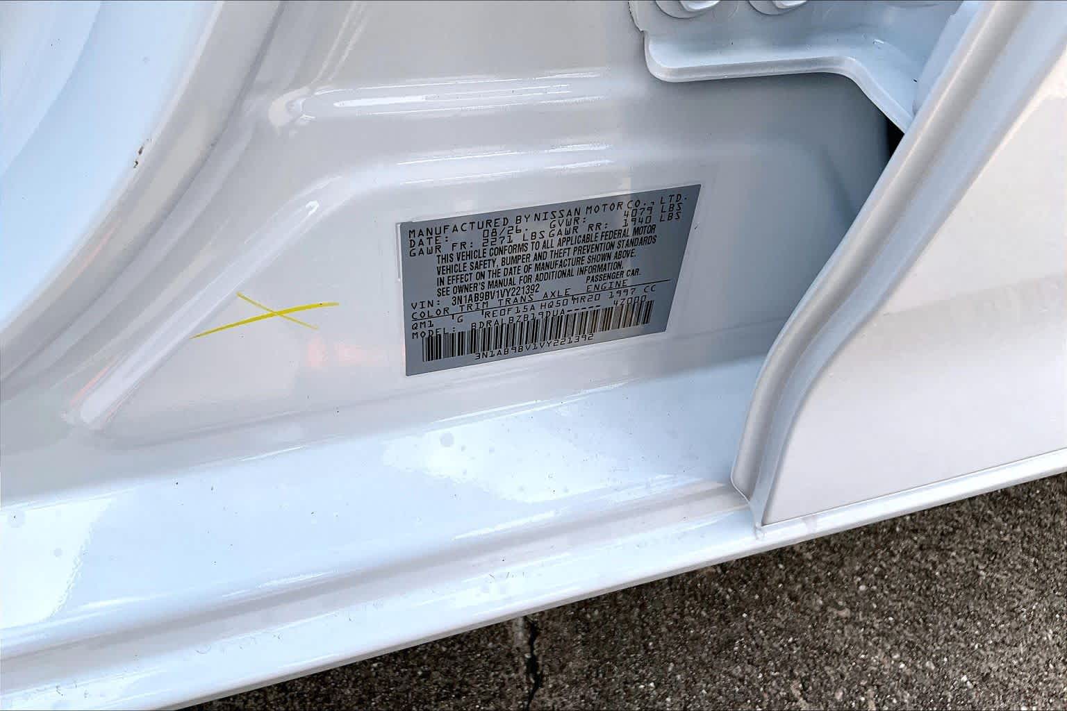 2027 Nissan Sentra S Fresh Powder at Sterling McCall Nissan