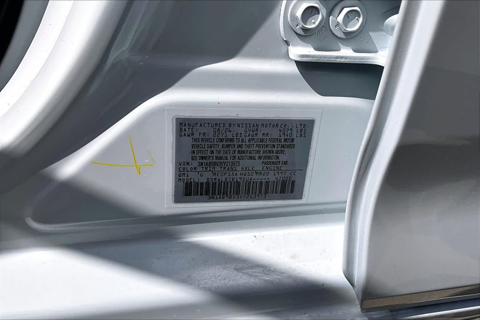 2027 Nissan Sentra S Fresh Powder at Sterling McCall Nissan