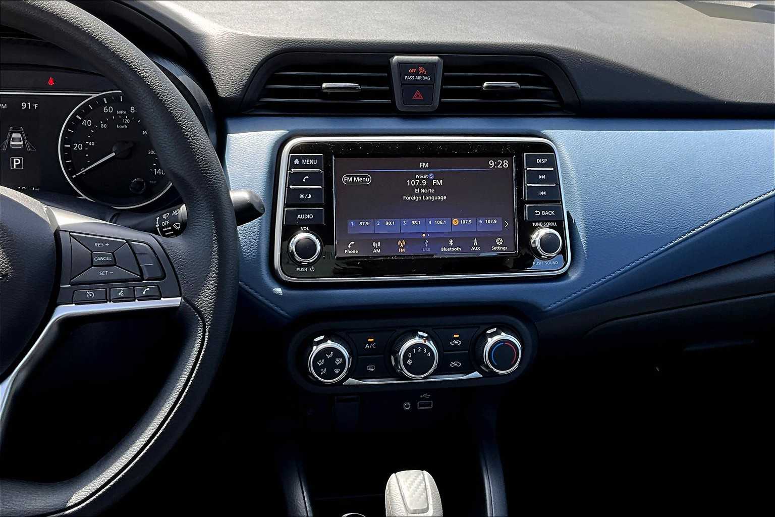2025 Nissan Versa SV Aspen White Tricoat at AutoNation USA Katy