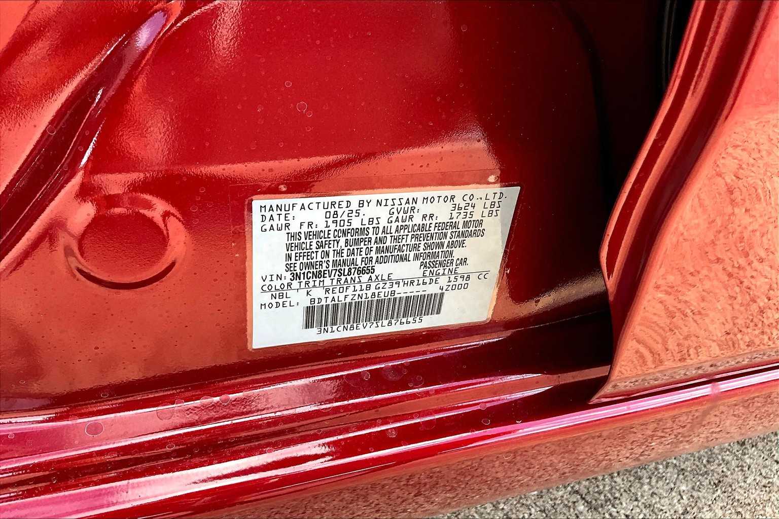 2025 Nissan Versa SV Scarlet Ember Tintcoat at HGreg Houston