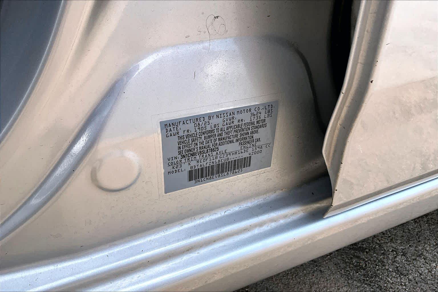 2025 Nissan Versa SV Brilliant Silver Metallic at Sterling McCall Nissan