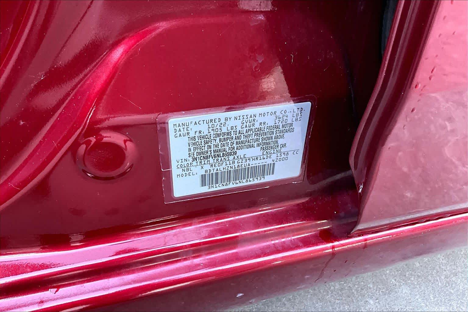 2022 Nissan Versa SR Scarlet Ember Tintcoat at Ron Craft Chevrolet Cadillac