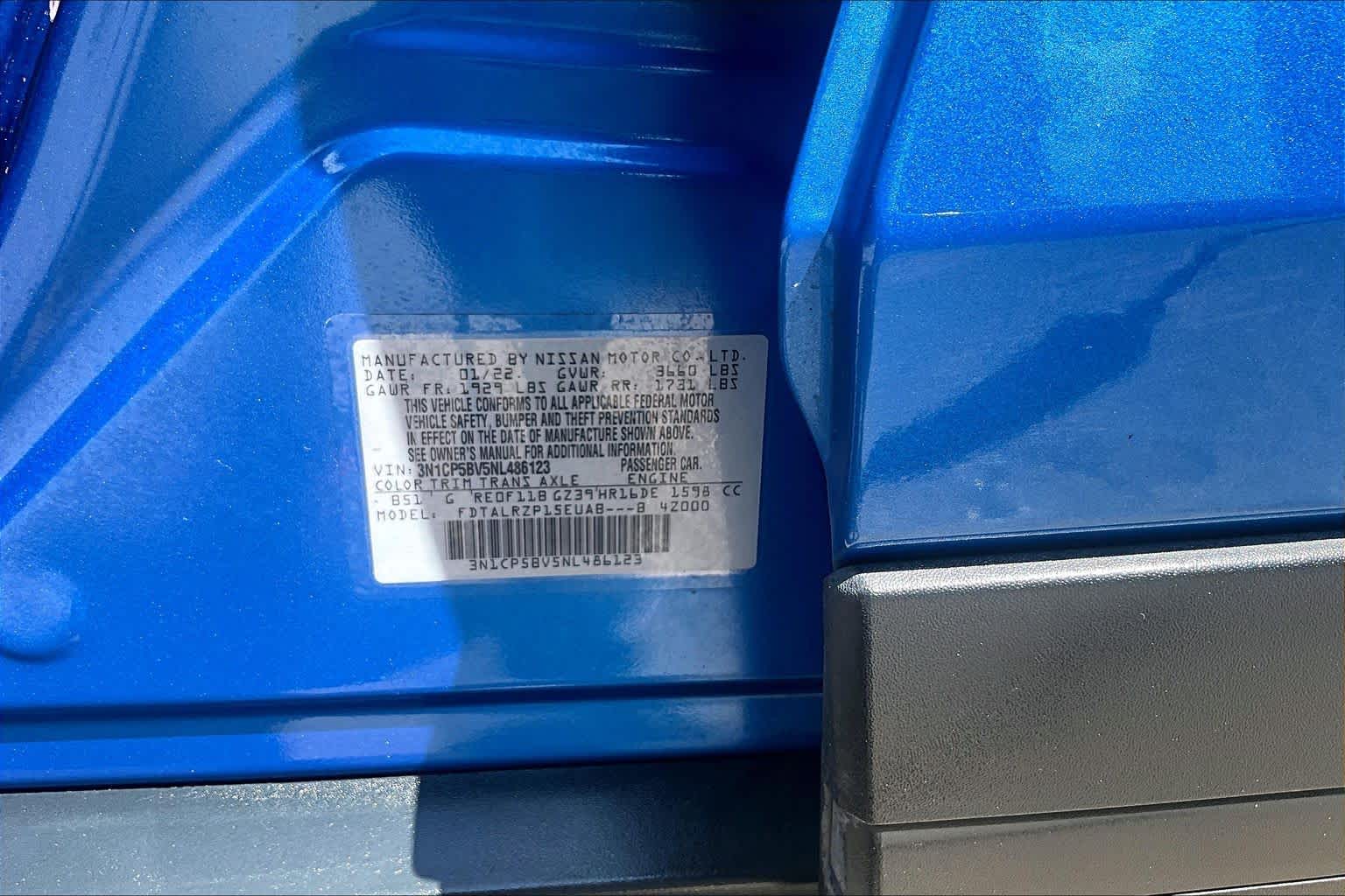 2022 Nissan Kicks S Electric Blue Metallic at Sterling McCall Nissan