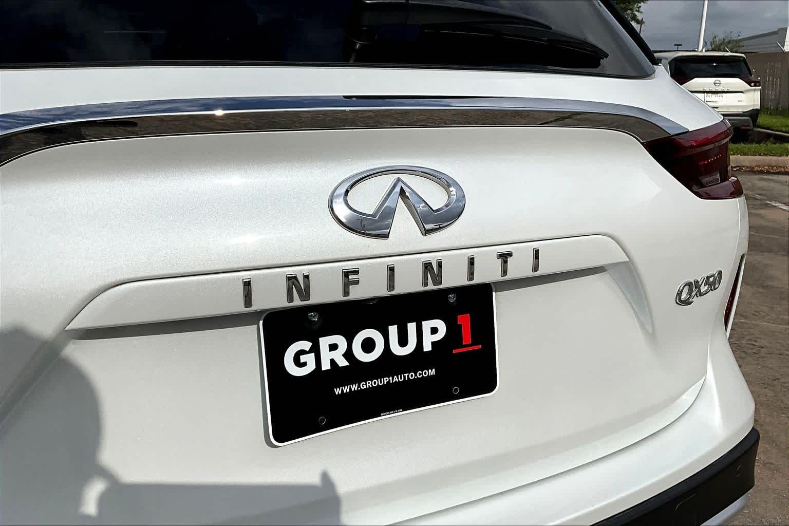 2023 INFINITI QX50 LUXE Radiant White at Davis Chevrolet