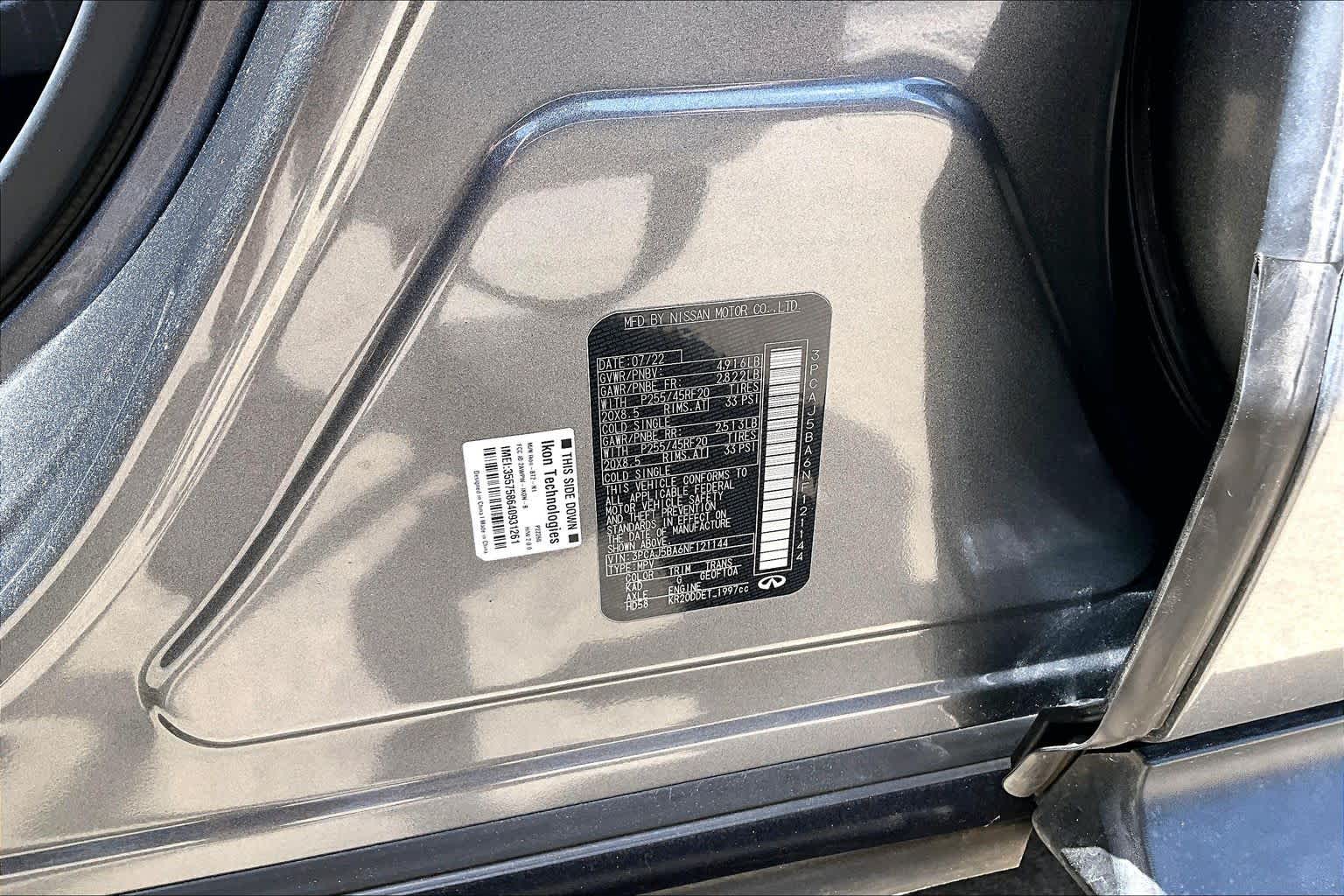 2022 INFINITI QX50 LUXE Graphite Shadow at Davis Chevrolet