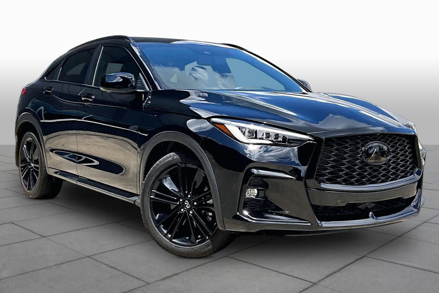 2023 INFINITI QX55 ESSENTIAL Black Obsidian at Tomball Ford