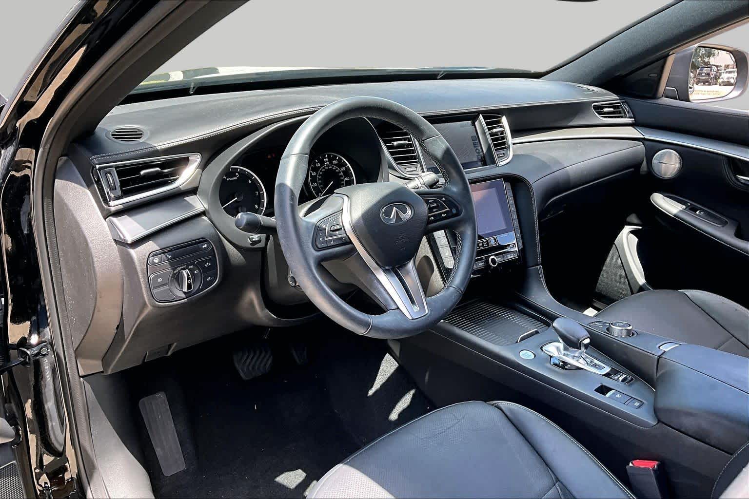 2023 INFINITI QX55 ESSENTIAL Black Obsidian at Tomball Ford