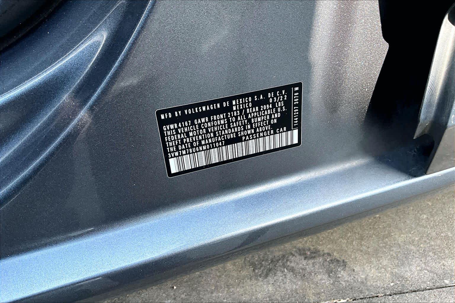 2022 Volkswagen Jetta SE Platinum Gray Metallic at AutoNation USA Houston