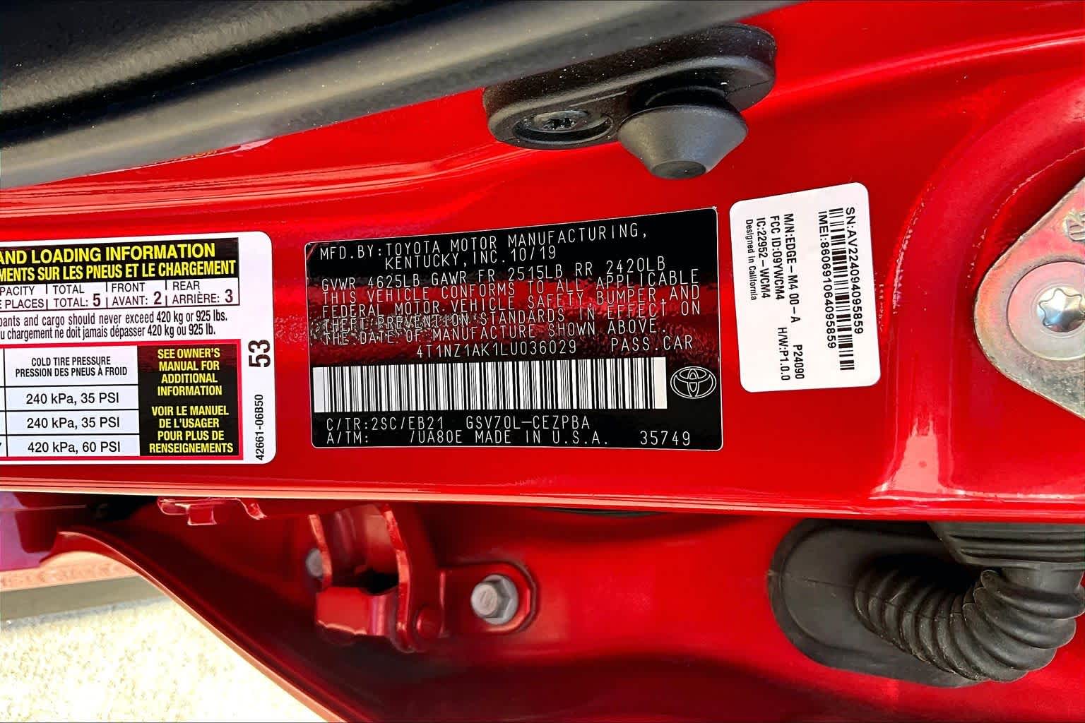 2020 Toyota Camry TRD V6 Supersonic Red/Midnight Black Metallic at HGreg Houston