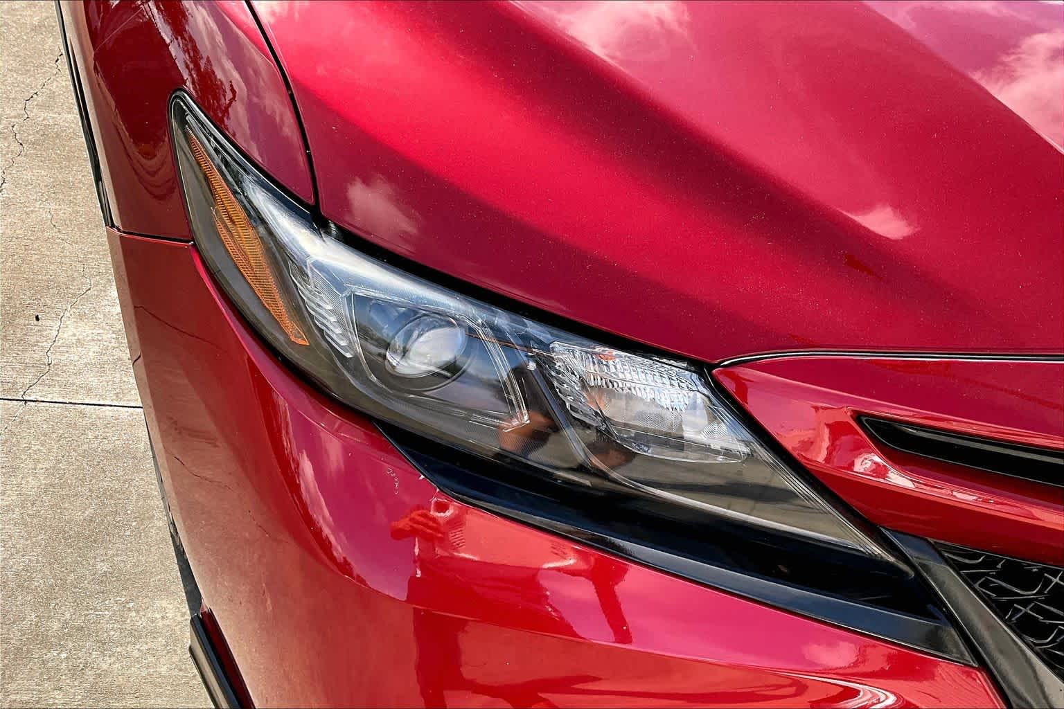 2020 Toyota Camry TRD V6 Supersonic Red/Midnight Black Metallic at HGreg Houston