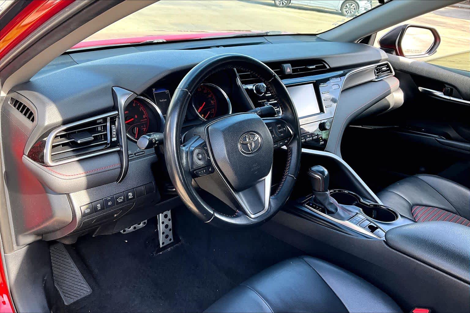 2020 Toyota Camry TRD V6 Supersonic Red/Midnight Black Metallic at HGreg Houston