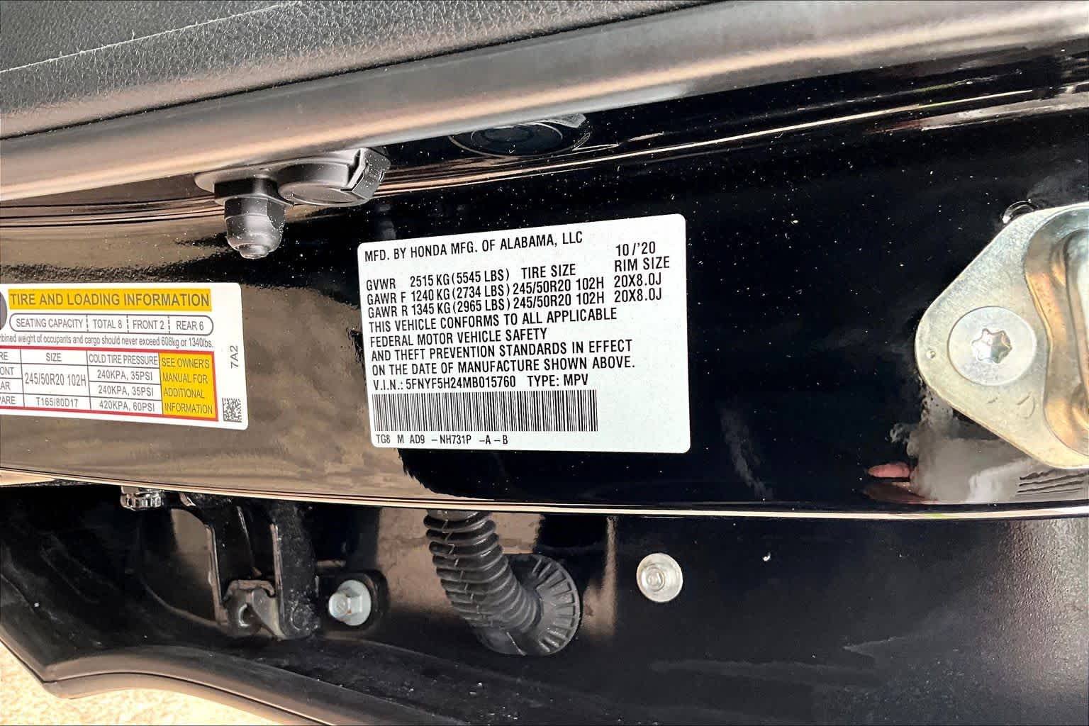 2021 Honda Pilot Special Edition Crystal Black Pearl at Beck & Masten Kia