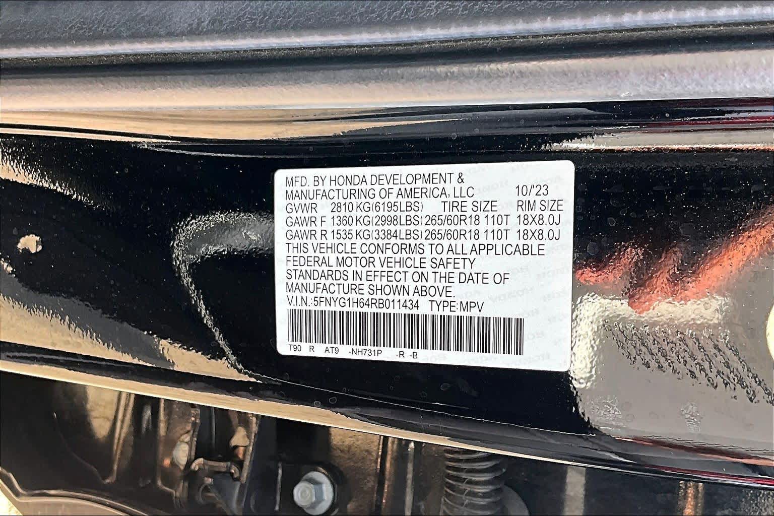 2024 Honda Pilot TrailSport Crystal Black Pearl at Group 1 Toyota Southwest