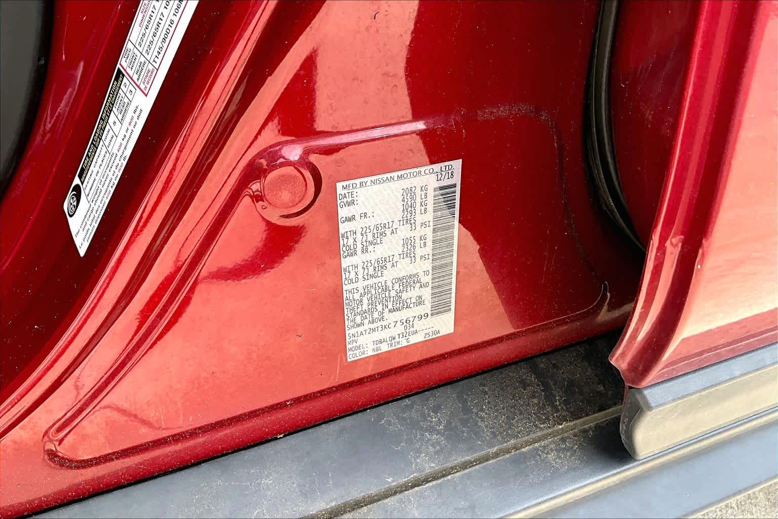 2019 Nissan Rogue SV Scarlet Ember Tintcoat at Group 1 GMC Buick South