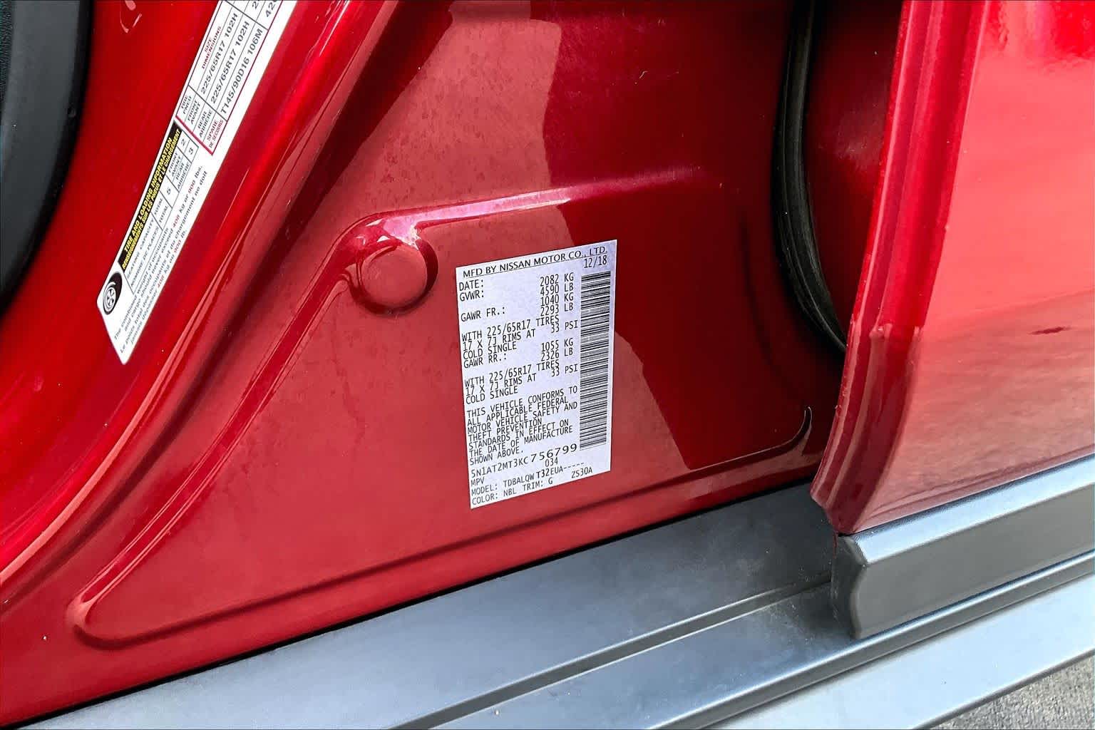 2019 Nissan Rogue SV Scarlet Ember Tintcoat at HGreg Houston