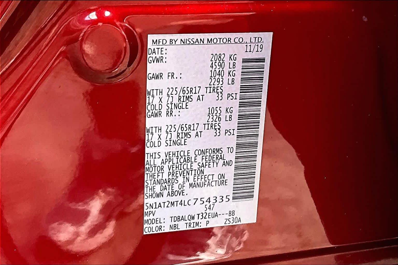 2020 Nissan Rogue SV Scarlet Ember Tintcoat at Ron Craft Chevrolet Cadillac