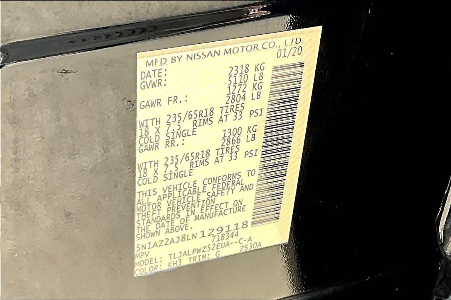 2020 Nissan Murano S Super Black Metallic at AutoNation USA Katy