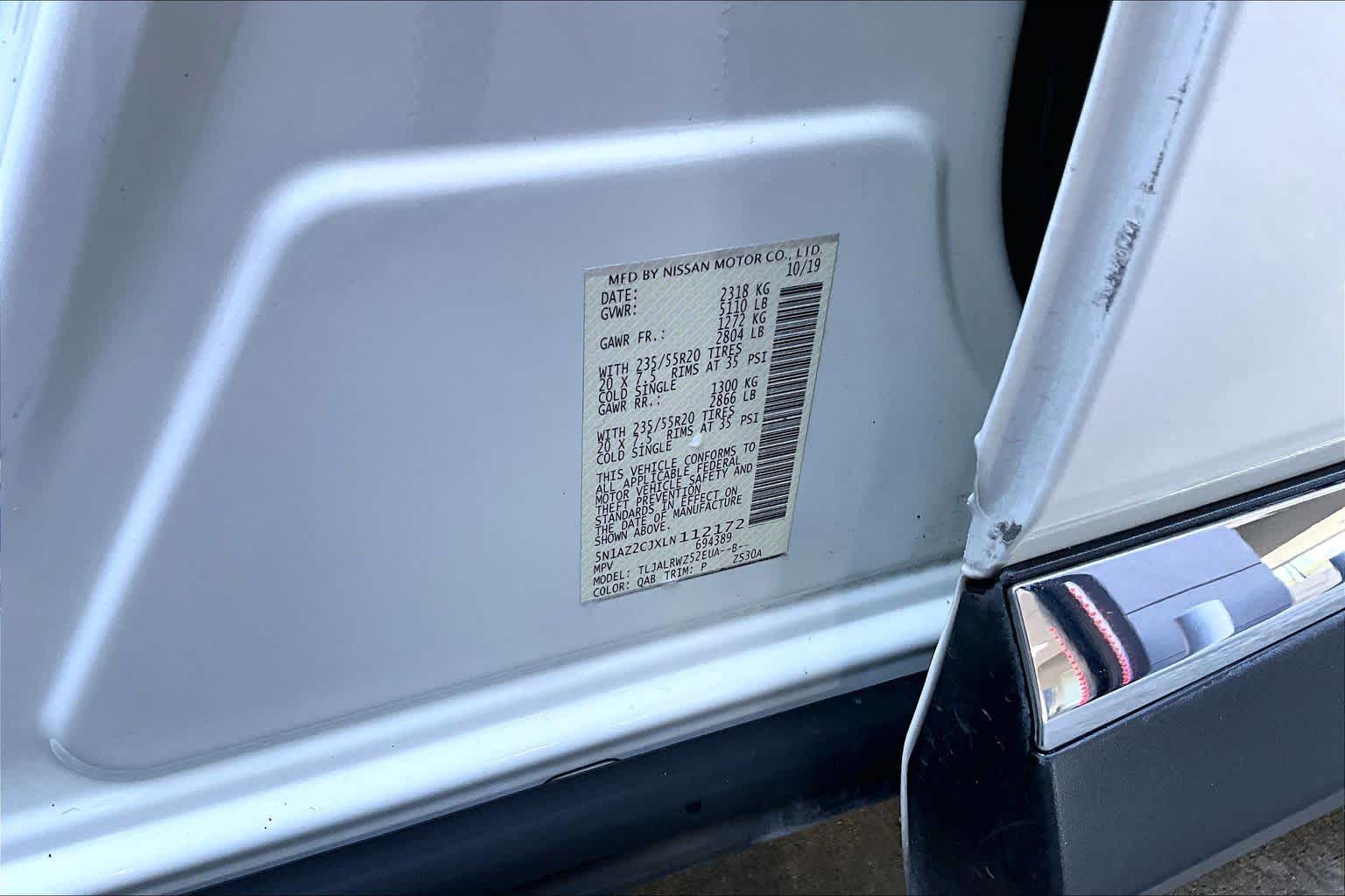 2020 Nissan Murano SL Pearl White Tricoat at Sterling McCall Nissan