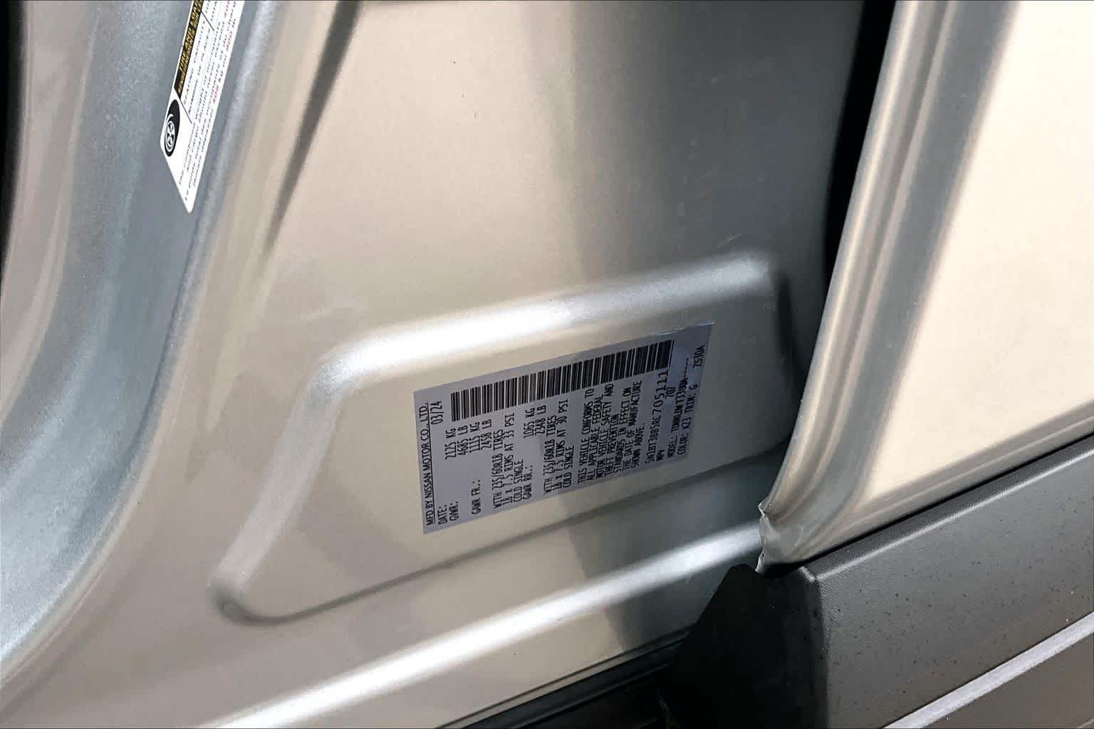 2024 Nissan Rogue SV Brilliant Silver Metallic at Sterling McCall Nissan