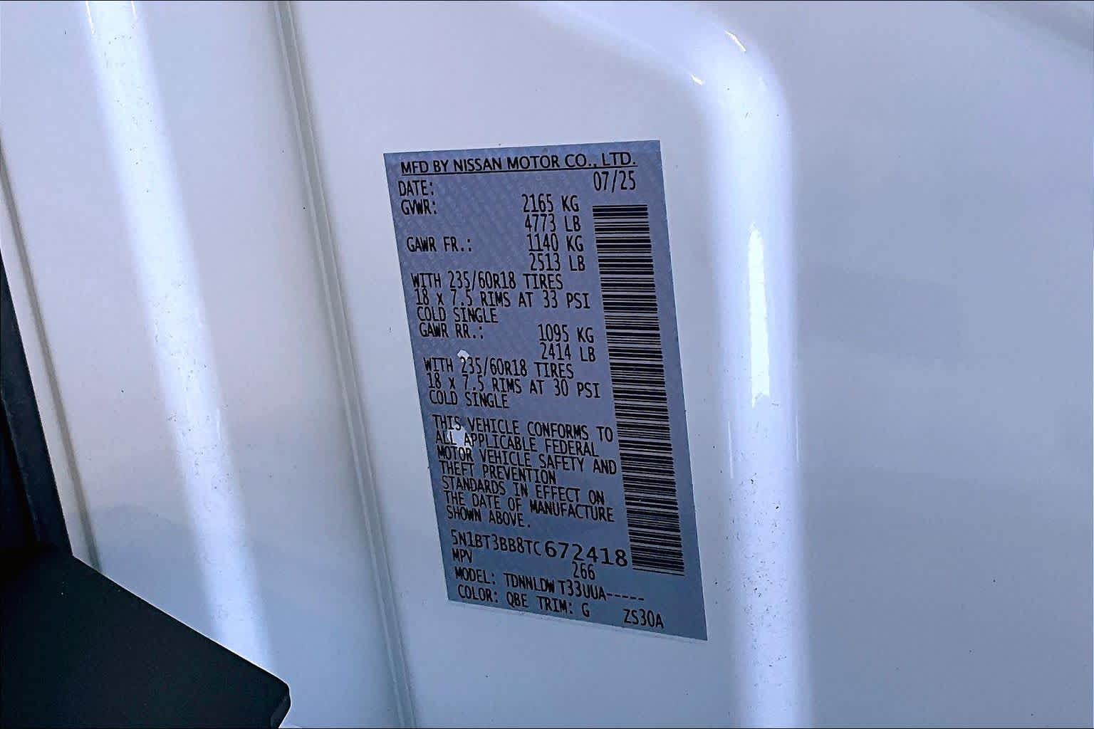 2026 Nissan Rogue SV Everest White Pearl Tricoat at Sterling McCall Nissan