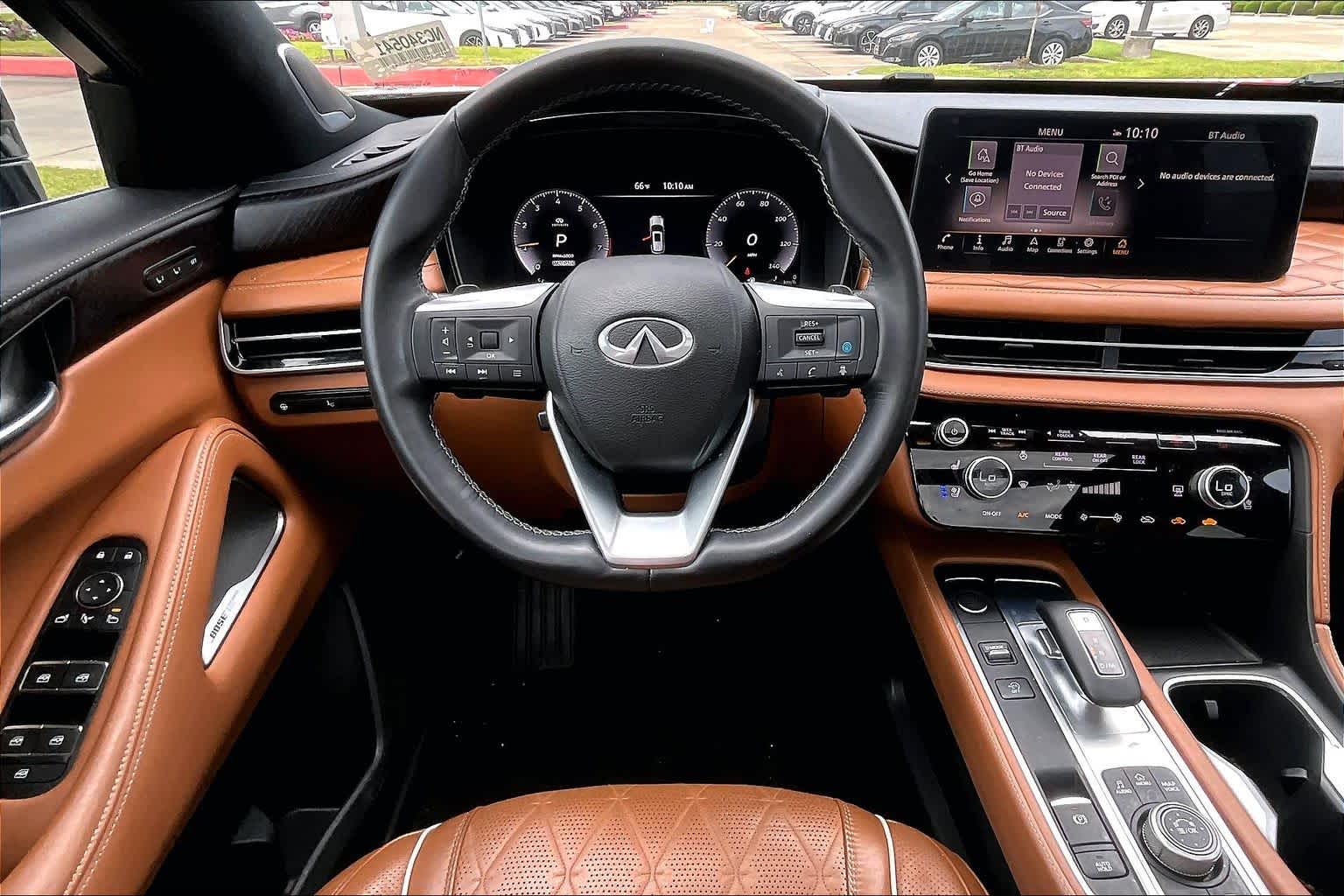 2022 INFINITI QX60 AUTOGRAPH Majestic White/Black Obsidian at Sterling McCall Nissan