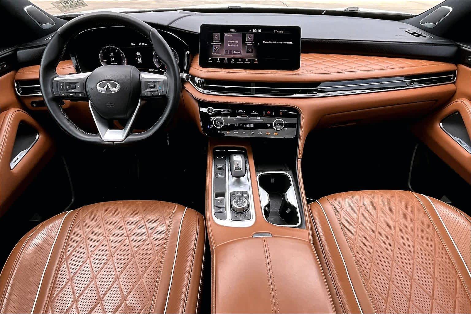 2022 INFINITI QX60 AUTOGRAPH Majestic White/Black Obsidian at Sterling McCall Nissan