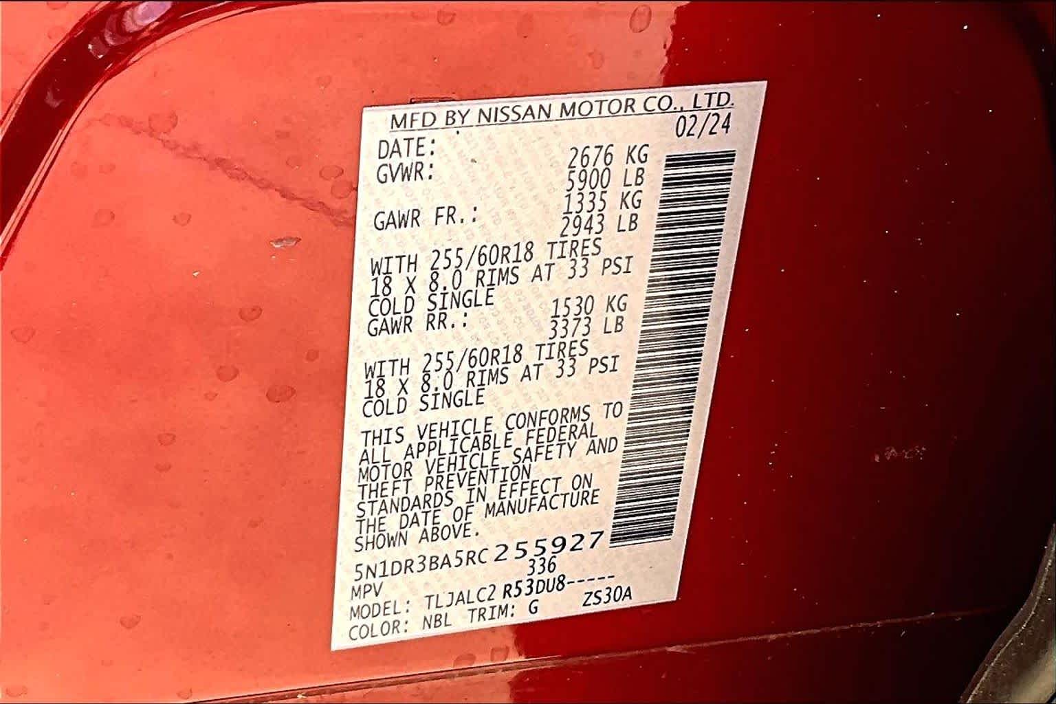 2024 Nissan Pathfinder SV Scarlet Ember Tintcoat at Sterling McCall Nissan
