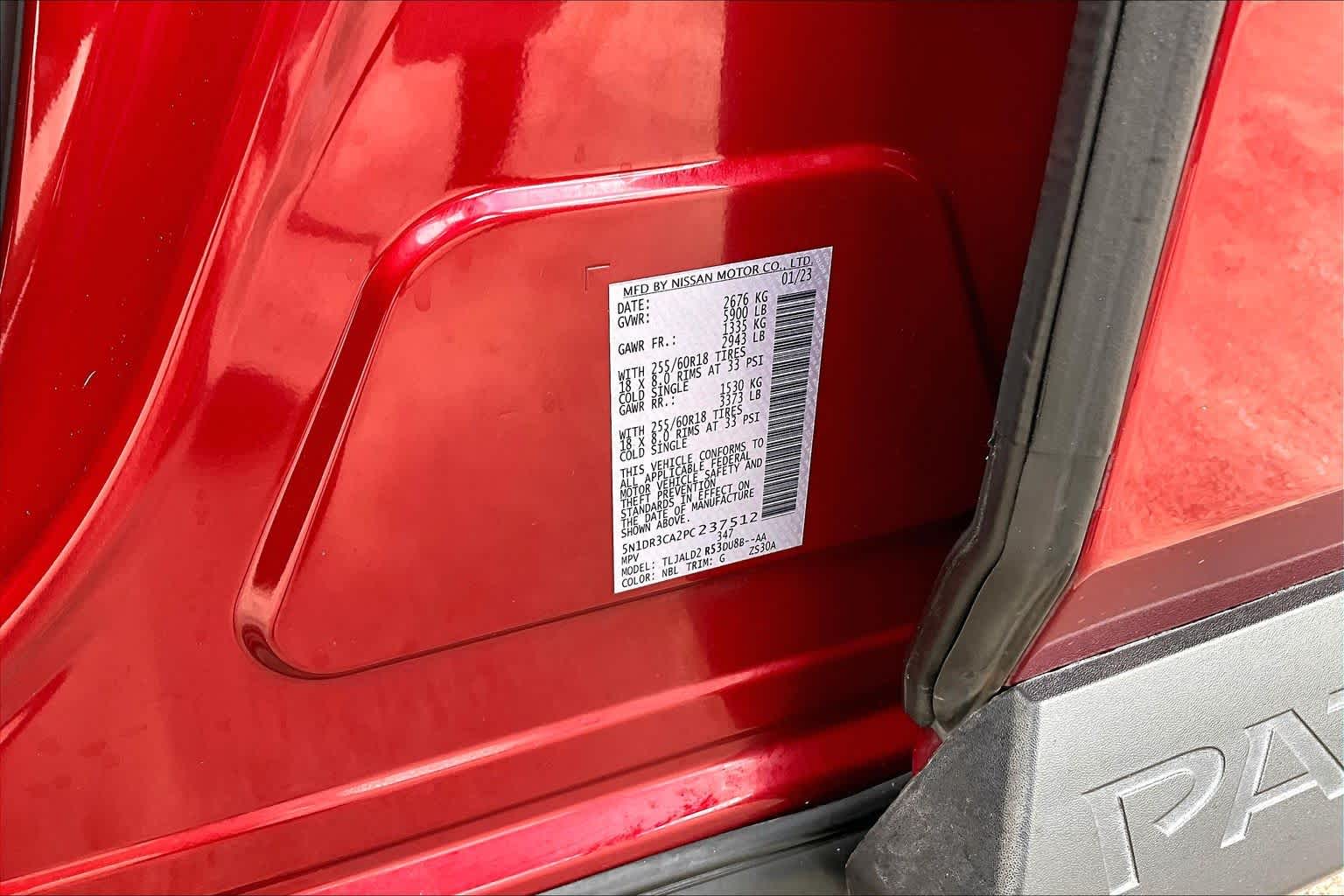 2023 Nissan Pathfinder SL Scarlet Ember Tintcoat at Lexus Southwest Houston