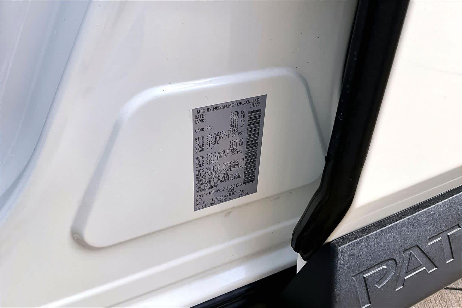 2023 Nissan Pathfinder SL Pearl White Tricoat at Lexus Southwest Houston