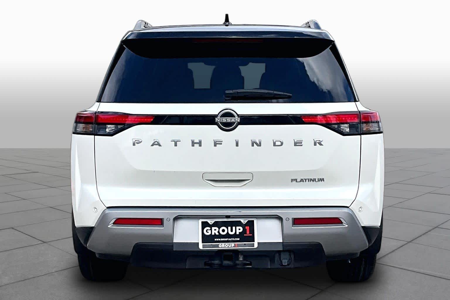 2024 Nissan Pathfinder Platinum Pearl White Tricoat/Super Black at Honda of Clear Lake