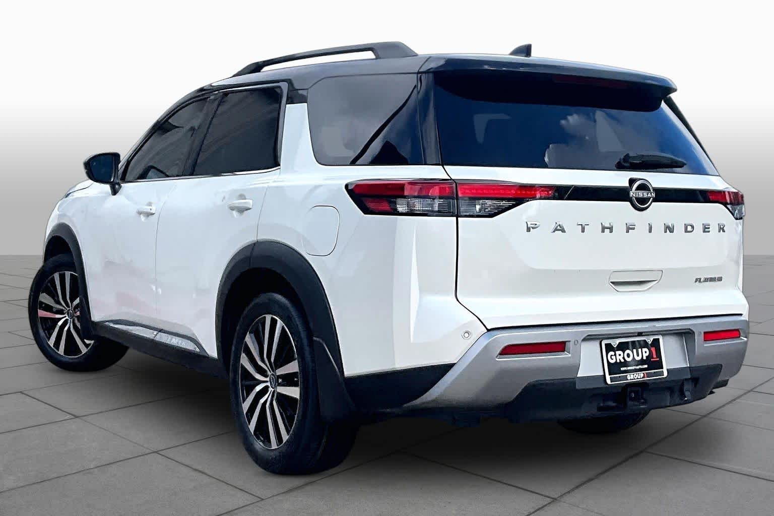 2024 Nissan Pathfinder Platinum Pearl White Tricoat/Super Black at Honda of Clear Lake