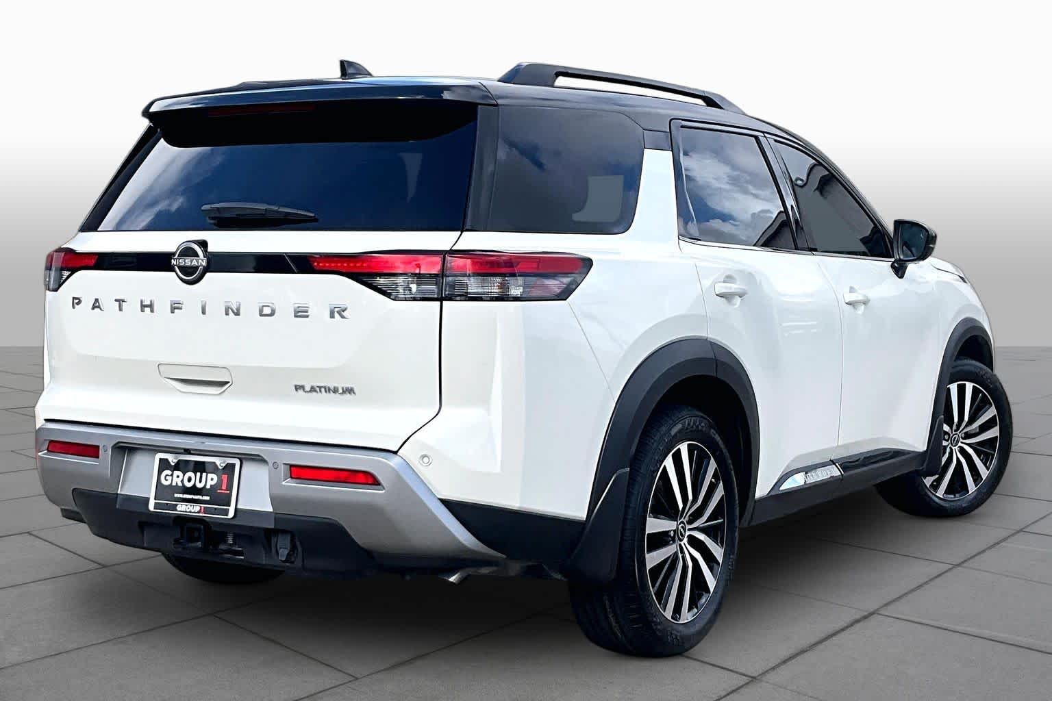 2024 Nissan Pathfinder Platinum Pearl White Tricoat/Super Black at Honda of Clear Lake